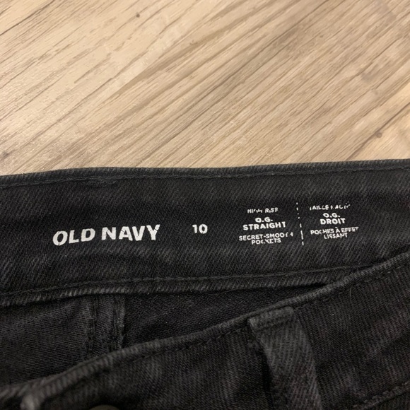 Old Navy Women's OG Straight Black Jack Jeans Size 10 High-Rise Secret-Smooth - Picture 8 of 8